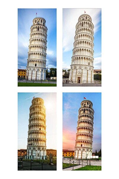 Drub Alabdaa لوحة حائط متعددة الألوان من SASB، 4 قطع، 40 × 20 سم