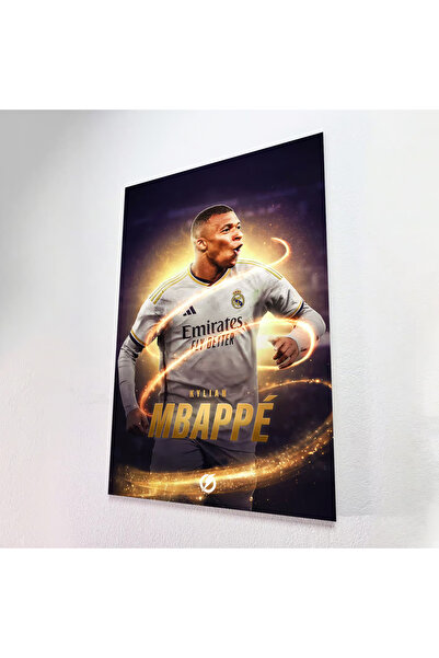 FLASHCARD Tablou Sticlă Acrilică Kylian Mbappe Real