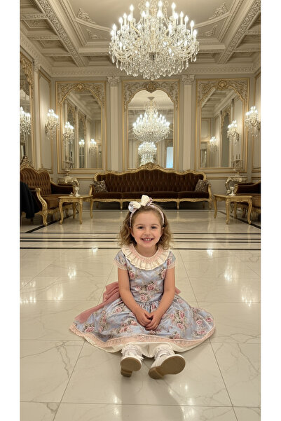 HÇ Hülya Çelik KİDSWEAR 2018 Girl's Floral Patterned Dress