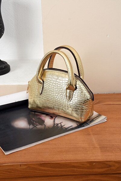 Asya Valente Şık Kroko Dokulu Mini Çanta