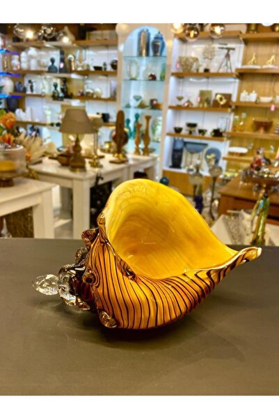 ÇIRPAN EV KRİSTAL CAM DENİZ KABUĞU DEKOR 23X12CM