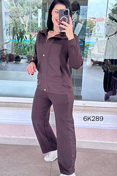 İnce Topuk Modal Fabric Parachute Paneled Set 6K289