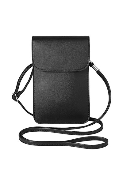 FONIX Husă de telefon tip portofel, piele, design subțire, neagră, 11 x 1,5 x...