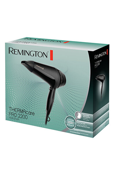 Remington Thermacare Pro D5710 Hair Dryer, 2200W, 80 km/h, 2speeds, 3 temperatures, Cool shot, Black