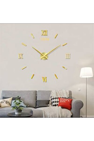 bity thok Frameless Roman gold wall clock