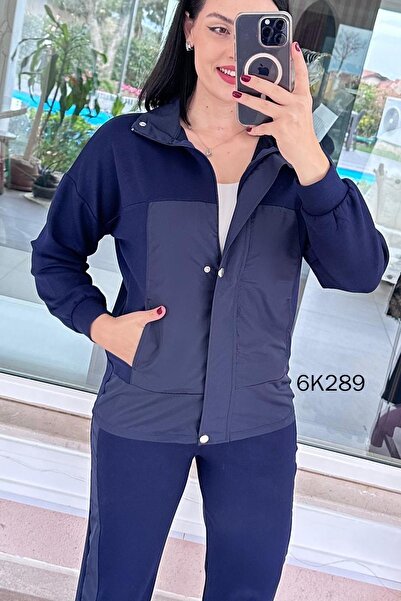 İnce Topuk Modal Fabric Parachute Paneled Set 6K289