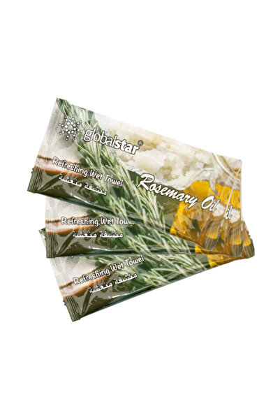 Globalstar منشفة وجه قطنية مبللة ومنعشة من جلوبال ستار برائحة إكليل الجبل، 25...