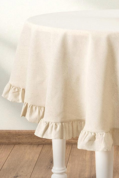 Denizli Concept Selendi Ruffled Round Tablecloth