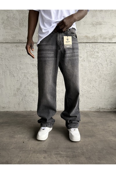 KağanKY Smoked Washed Relax Baggy Jean