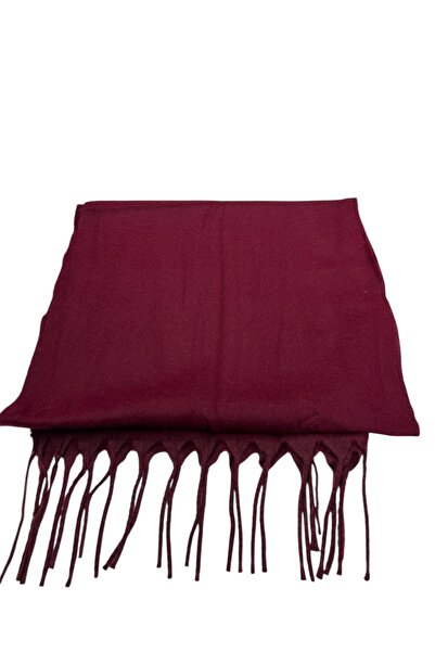 sç Saraçoğlu Çanta Unisex Soft Tassel Cashmere Textured Scarf Shawl | Trend Colors (50 X 185)