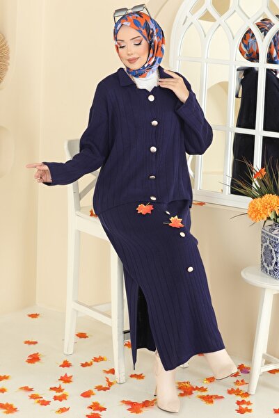 ModaMerve Önden Düğmeli Etekli Takım 2757AYD574-MS Laci