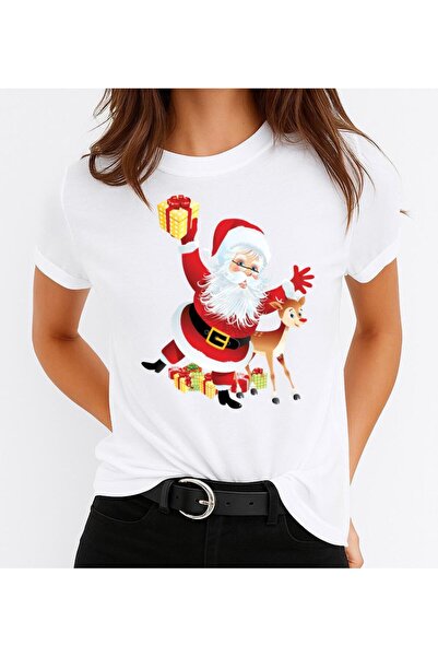 OEM 100% Cotton T-shirt Merry Santa Claus