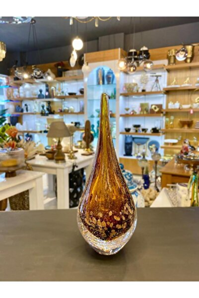 ÇIRPAN EV KRİSTAL CAM KAHVE DAMLA DEKOR 10X25CM