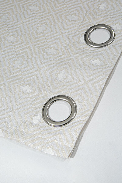 Premier Home Como Halkalı Background Curtain Cream 140X260
