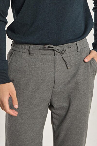 BARRELS AND OIL Men's regular fit jogger pants - medium grey