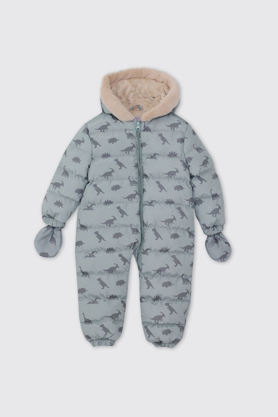 Panço Erkek Bebek Dinozor Desenli Yeşil Kozmonot