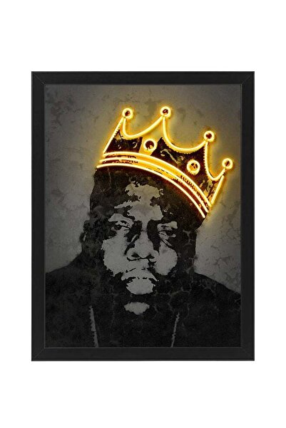 Drub Alabdaa ملصق حائط نيون في إطار مع صورة خنزير، متعدد الألوان، 30×40 سم