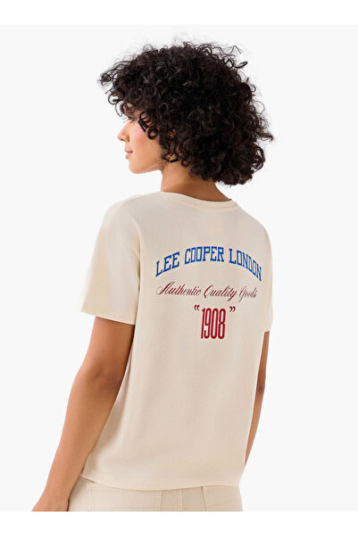 Lee Cooper تي شيرت قطني بقصّة عادية مع شعار مطرز