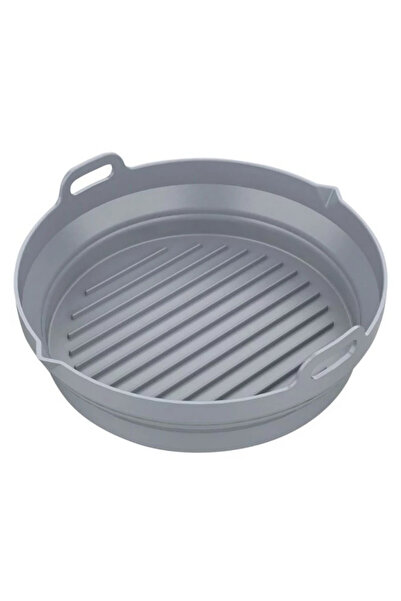 Klausberg Set de 2 forme rotunde din silicon pentru Airfryer KB 7789, 20x21,3 cm, Până la 230°C, Fără BPA, Gri