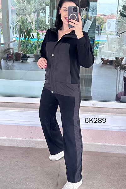 İnce Topuk Modal Fabric Parachute Paneled Set 6K289