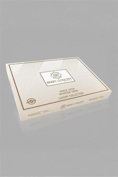 Bayev Berry White Double Cotton Satin Duvet Cover Set 200 X 220