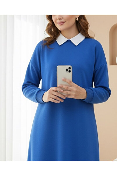 MissRunin Crew Neck Slit Combed Sweat