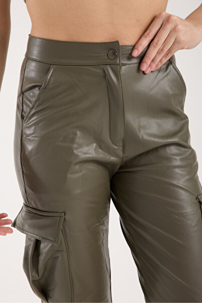 winmoda Leather Pants - Yan K Cargo Pocket İ Leather Pants