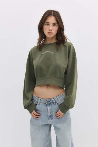 No Matter What Sweatshirt mit Steinverzierungen