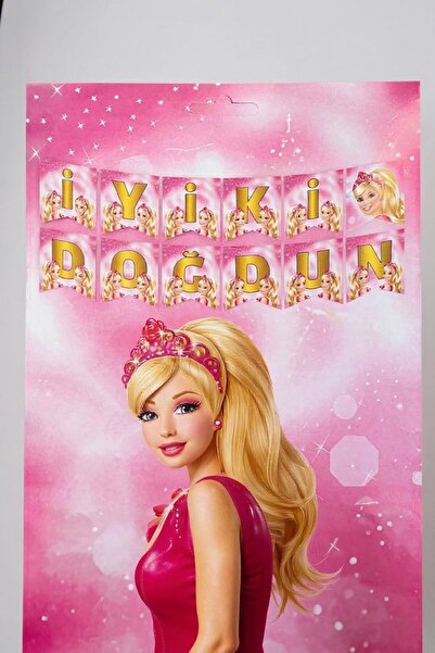 Cadde Süs Banner cu plic cu tematică Barbie