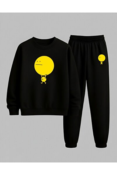 LORVEX Φούτερ για αγόρια - Σετ φόρμας με λαιμόκοψη ποδηλάτου ΚΙΤΡΙΝΟ ΜΕΓΑΛΟ E...