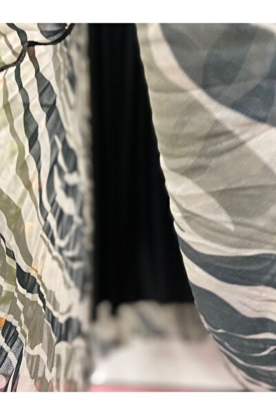 edu collection Patterned Chiffon Bohe Bell Skirt with Lining