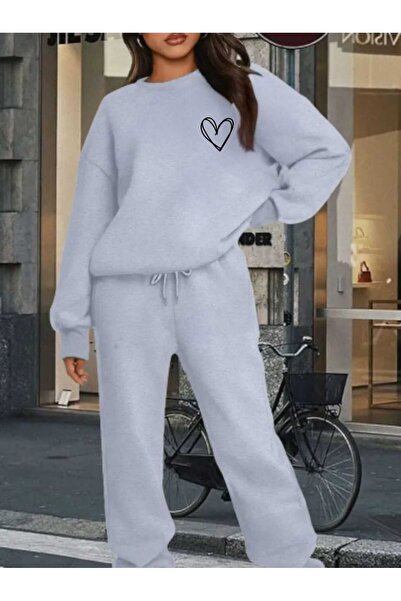 tkn your style Kalp Printed Alt Top Fashionable Design Trend Crew Neck Sweatshirt