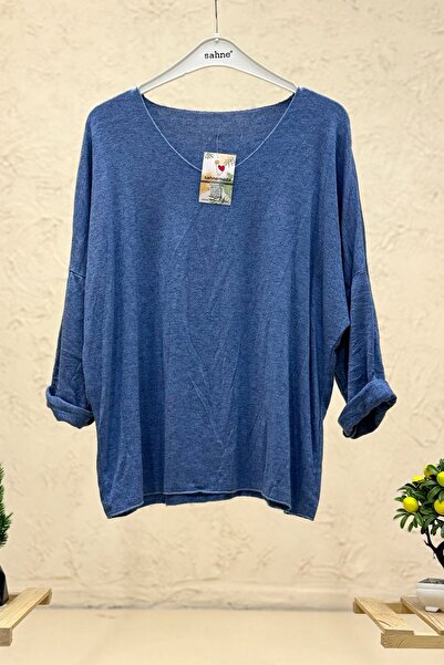 sahnemoda V-Neck Long Sleeve Imported Soft Blouse