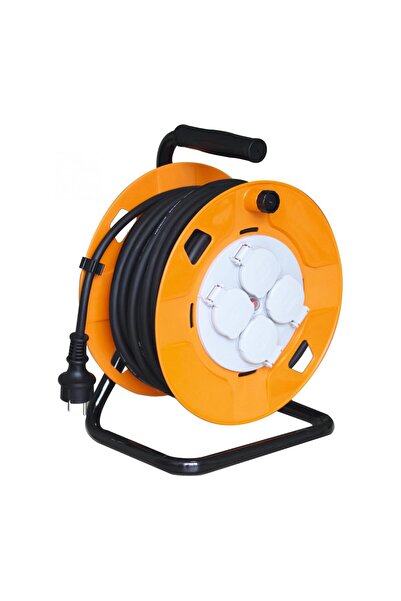 Kemot Reel with metal base, rubberized cable 25m, 3x2.5 mm2