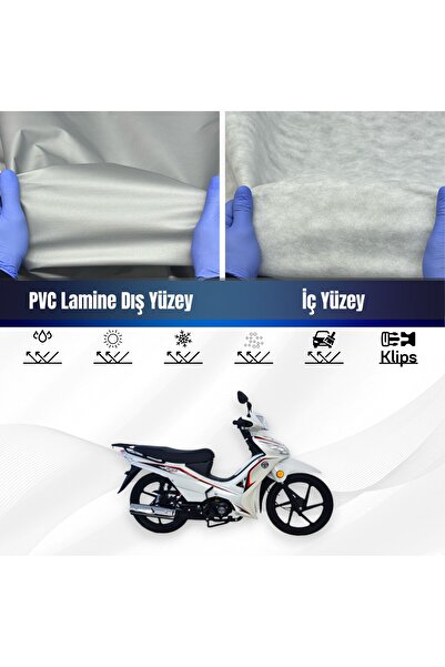 ULTRASHOP KUBA EGE 50 Su Geçirmez Motosiklet Branda 4 Mevsime Uygun Motor Branda