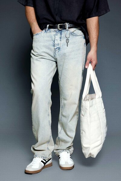 ablukaonline Мъжки дънки baggy fit, светло сини