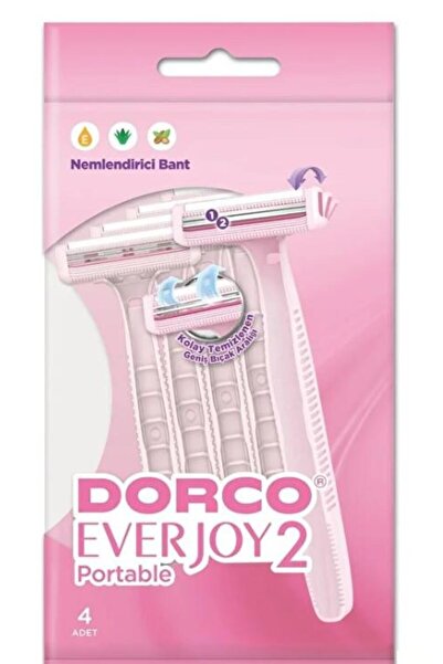 Dorco Pachet de 4 cuțite portabile Everjoy cu 2 lame