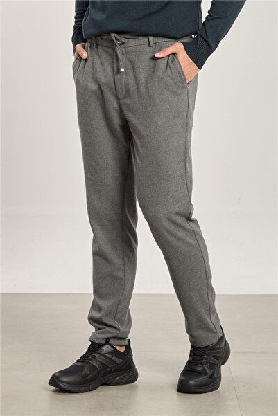 BARRELS AND OIL Men's regular fit jogger pants - medium grey