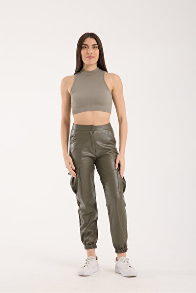 winmoda Leather Pants - Yan K Cargo Pocket İ Leather Pants