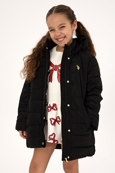 U.S. Polo Assn. Girl's Black Coat 50313175-Vr046