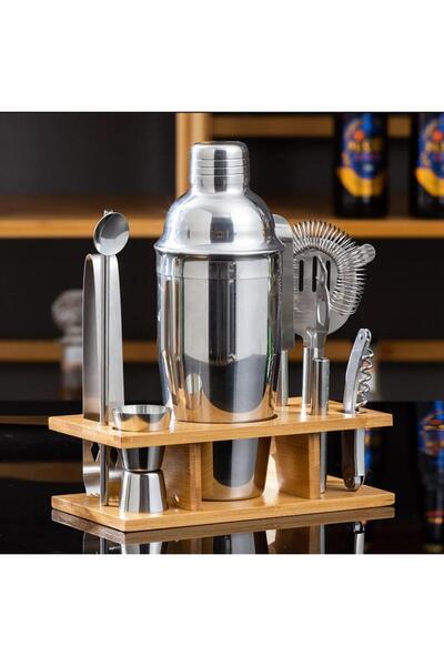 INVEIN 750ml Stainless Steel Shaker Set, 9 Pieces - Cocktail Set for Preparing Drinks