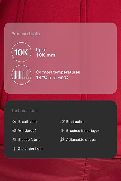 Oysho Water-resistant flare SKI dungarees