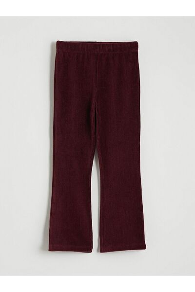 LC Waikiki LCW Kids Beli Lastikli Kadife Kız Çocuk Tayt