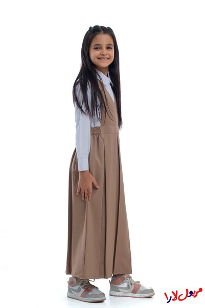 maryool lara مريول بيج سادة بقصة اكس موديل X