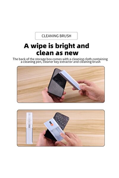 FONIX CleanPro Tech Line 6-in-1 Multifunctional Cleaning Kit, White, Compact, Fine Brushes