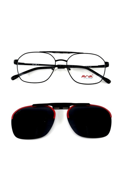 Avva 18076-1 C3 54-18-145 Clip-On Men's Sunglasses