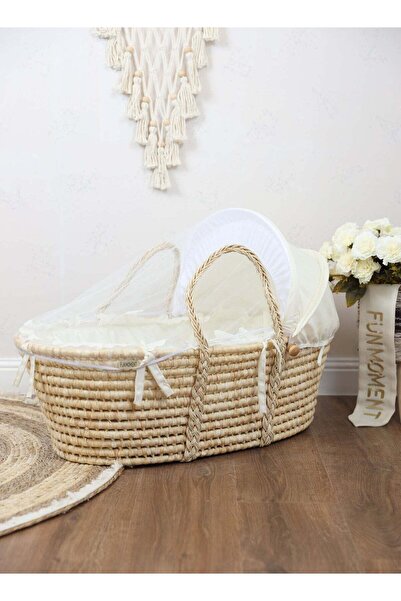 M.original Baby Moses Basket Cradle with Mosquito Net