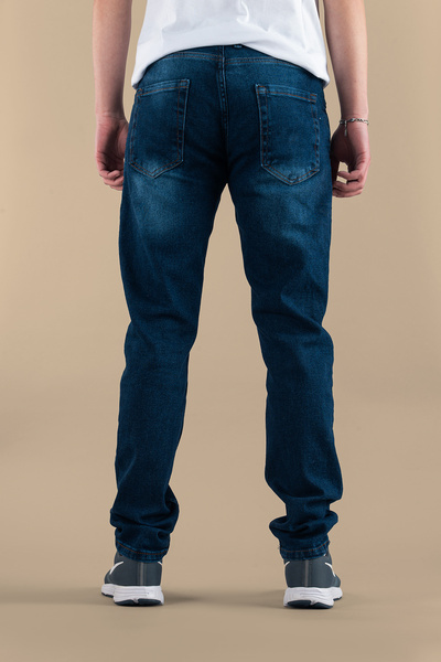 bombe Men's Slim Fit Lycra Nails Jeans Trousers Smoked