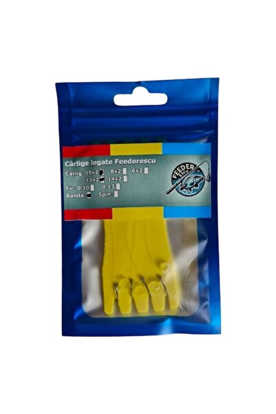 OEM Feederescu tied hook set m10 and m12 — 4 hooks, monofilament, buoyancy band