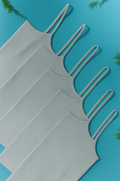 belpa Women's Basic Regular String Strap F Corded Fabric 6-Piece Undershirt